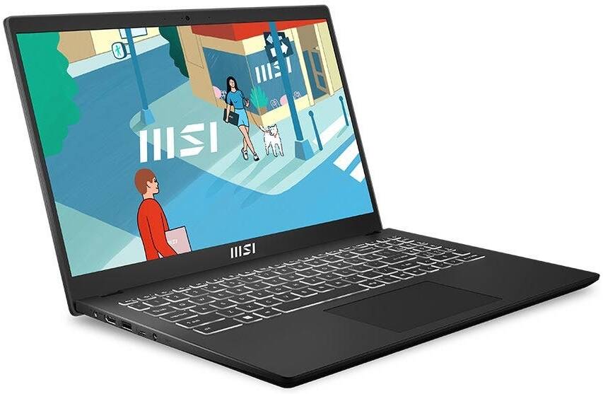 MSI Modern 15 B7M-053TH Ryzen 5 7530U Laptop – 8GB RAM, 512GB SSD, AMD Radeon Graphics, Classic Black - EXCELLENT CONDITION