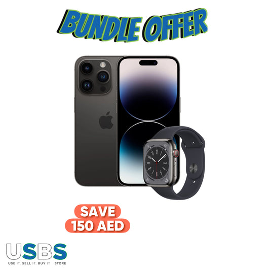 Bundle Offer: Apple iPhone 14 Pro 512 GB + Apple Watch Series 8 45MM Stainless Steel GPS+Cellular