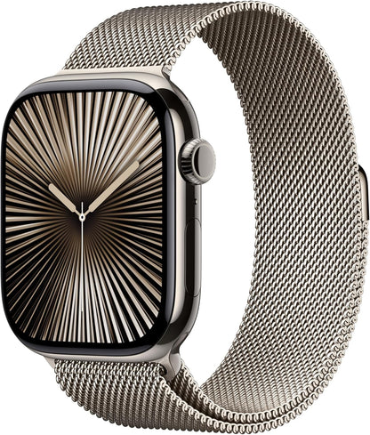 Apple Watch Series 10 46mm Titanium GPS + Cellular Natural - APPLE CARE PLUS TILL NOVEMBER 2, 2026 - EXCELLENT CONDITION