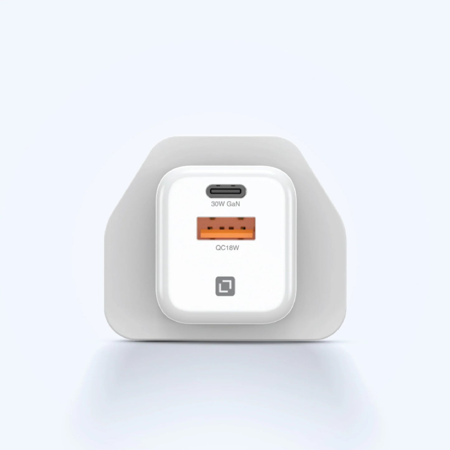 Lycka Boost 30W GaN Travel Adapter, 1 PD Type - C Port, 1 QC USB - A Port, Max 30W Output